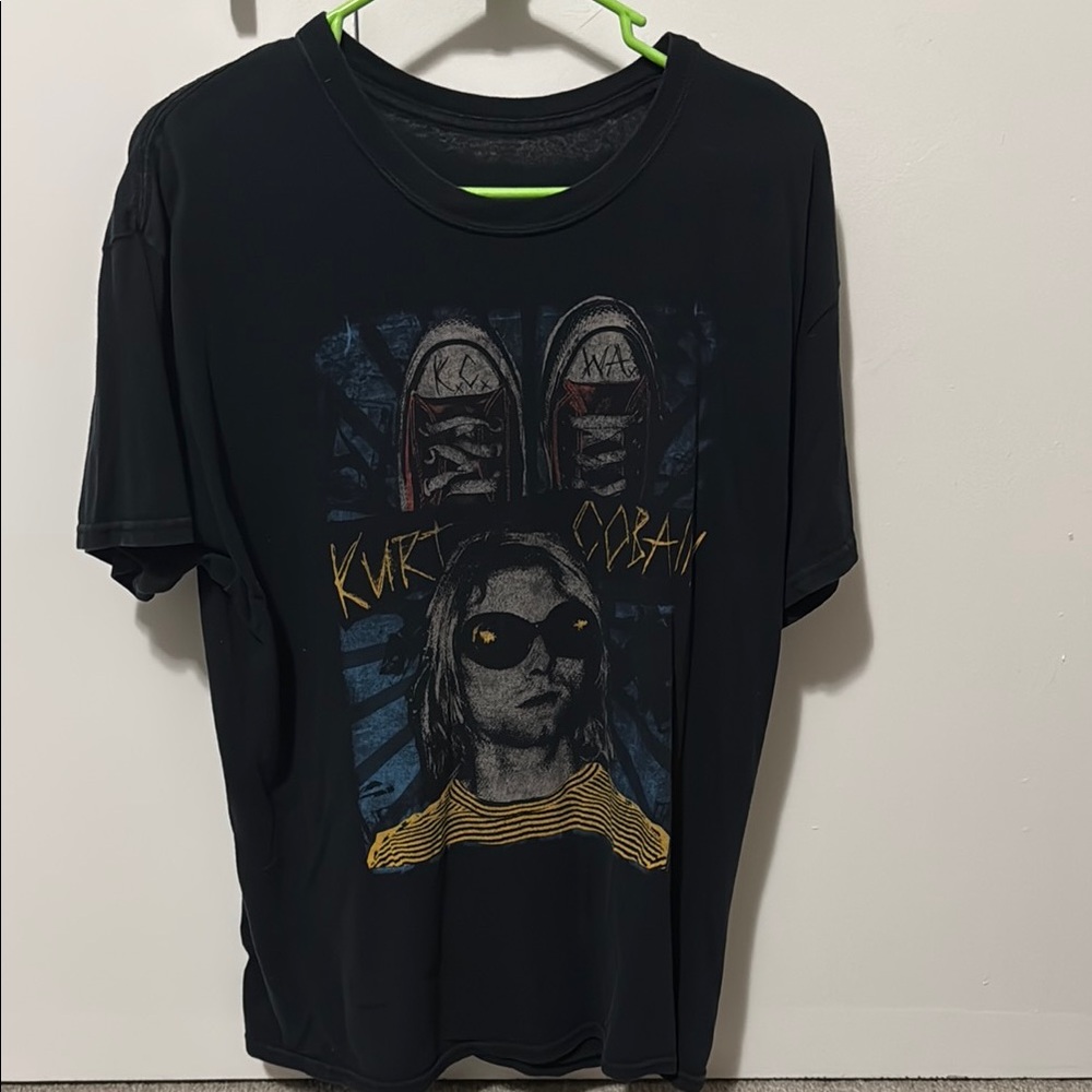 Black Kurt Cobain Graphic Tee